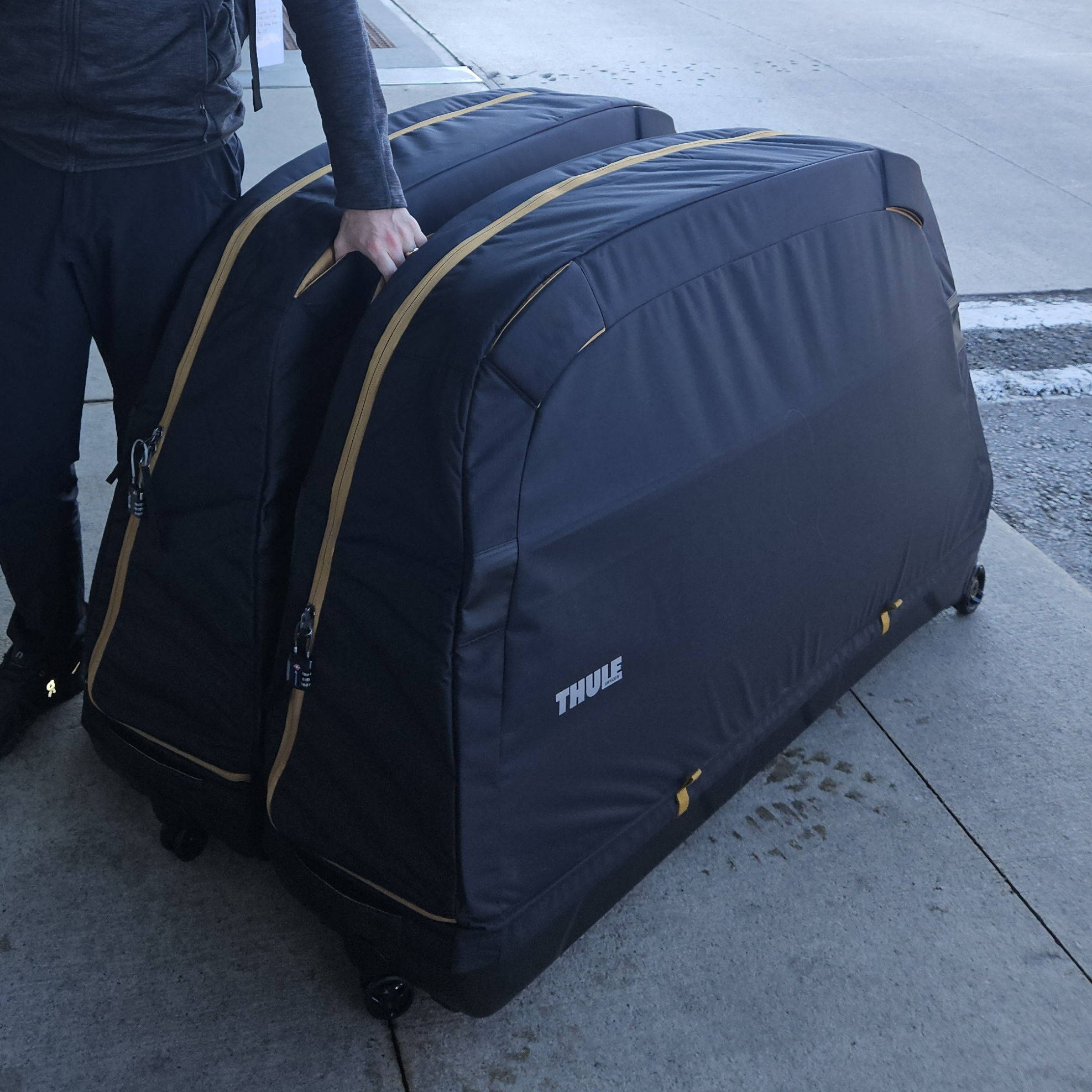 bikes stored in Thule Round Trip cases