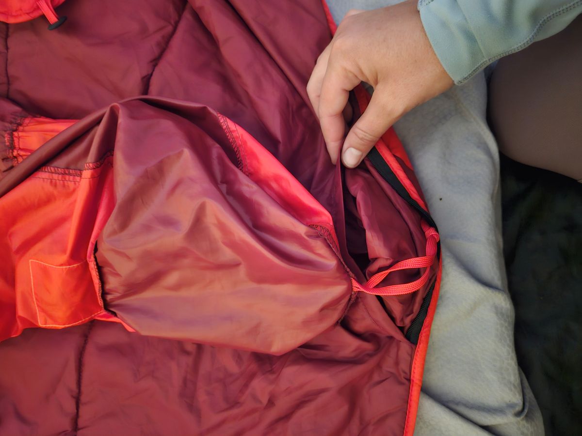 Integrated stuff sack