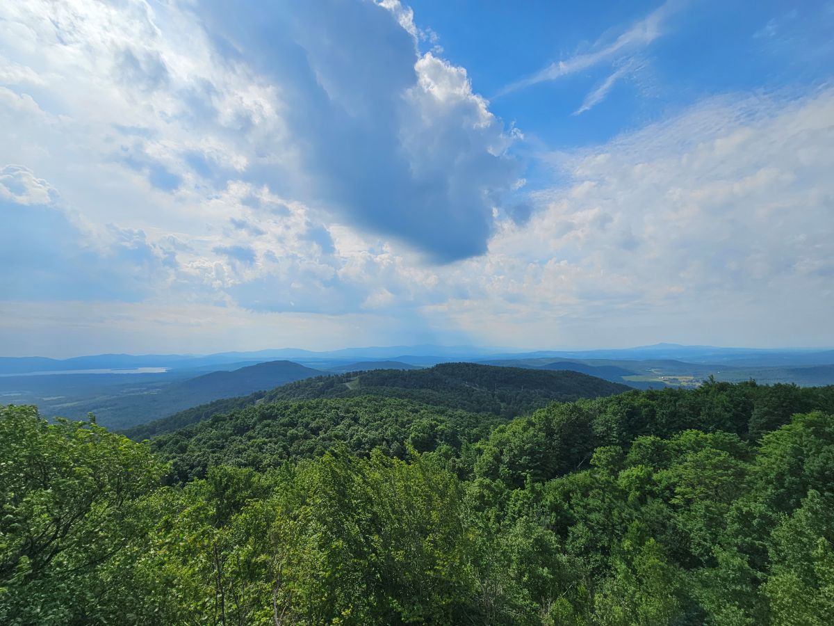 Looking down from Bromont Mountain